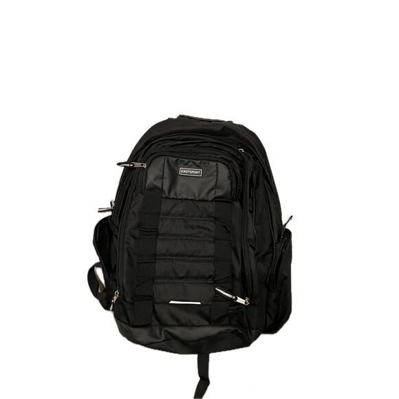 Eastsport Unisex Expandable Team Recycled Backpack, Black - Picture 1 of 5